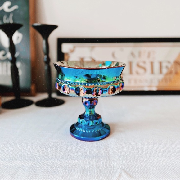 VTG Carnival glass compote - Picture 3 of 4